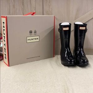 Hunter Black Waterproof Pull On Rainboots, 8 NWOT